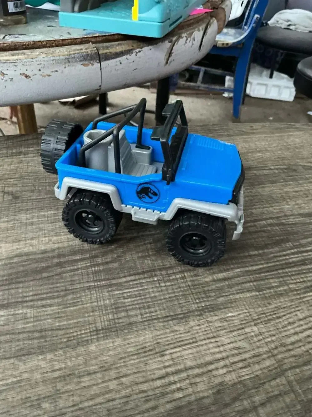 Fisher-Price Imaginext Jurassic World Rex T-Chase Jeep Blue Vehicle